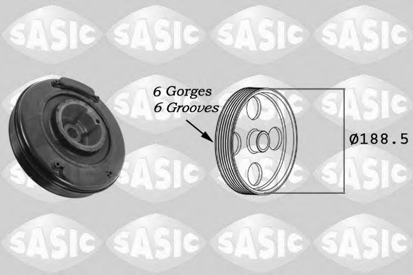 9001807 SASIC шкив коленвала vw crafter 30-35(2.5d) 06-, crafte