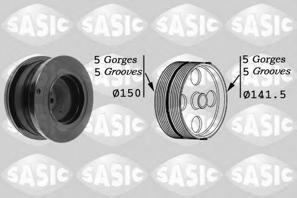 9001812 SASIC sas_шкив коленвала bmw e39e46e53 2.53.0d 99>