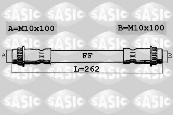 SBH0284 SASIC Тормозной шланг задний [265 mm]