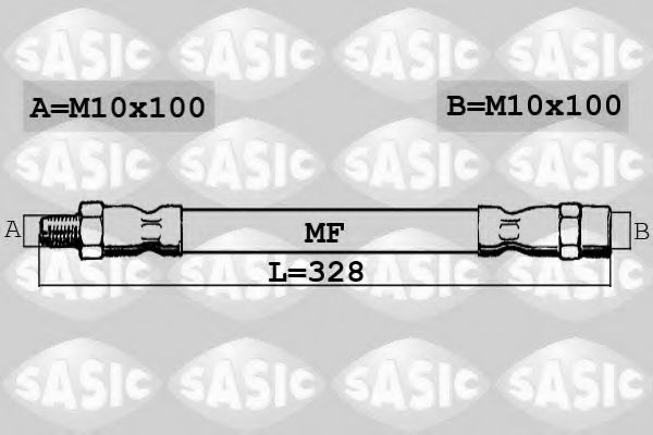 SBH6283 SASIC Шланг тормозной задний BMW E6 23-21