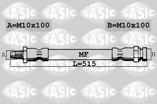 6600055 SASIC Шланг тормозной