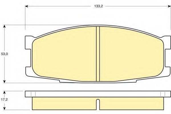 6110229 GIRLING Комплект тормозных колодок, дисковый тормоз