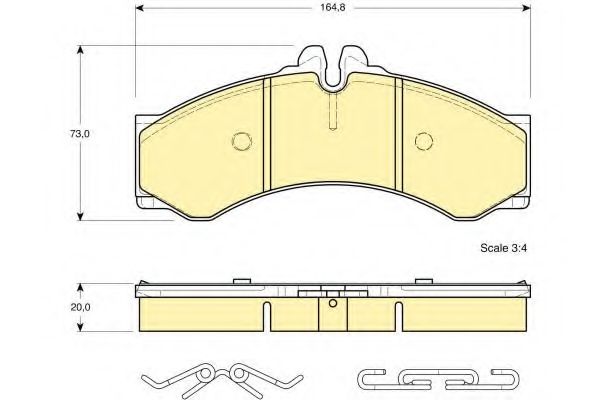 6112889 GIRLING колодки тормозные mercedes sprinter (901-904) 95-06vw lt 28-46 96-06 пер.зад.