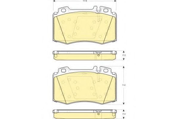 6114549 GIRLING Колодки тормозные MERCEDES-BENZ W163 98>5W22 98>5W129 передние