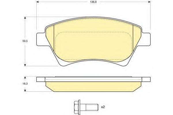 6115524 GIRLING Колодки тормозные RENAULT MEGANE IISCENIC II передние