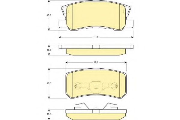 6132479 GIRLING Колодки тормозные PEUGEOT 47MITSUBISHI PAJERO IIIOUTLANDER 6> задние