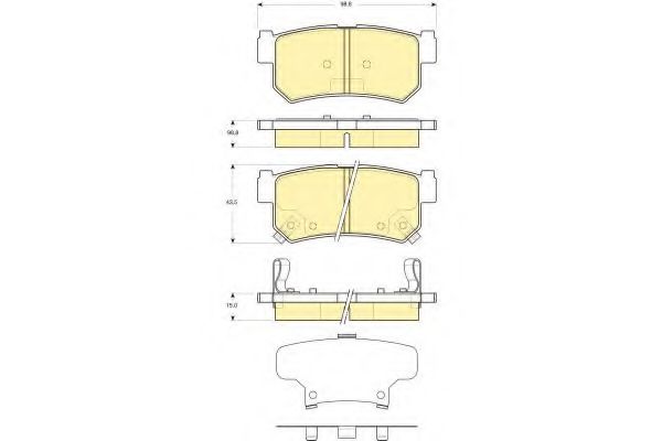 6133669 GIRLING Колодки тормозные SSANGYONG REXTON 2>KYRON 5>ACTYON 5> задние