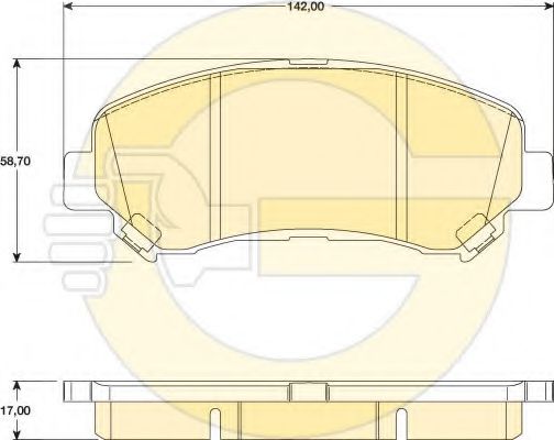 6134679 GIRLING Колодки тормозные NISSAN QASHQAI 1.62. 7-X-TRAIL 7- передние