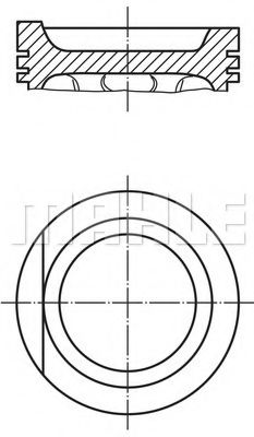 0347802 KNECHT-MAHLE Поршнекомплект AudiVW 1.8 d81.+.5 8.5:1 83- Mahle ( 34 77 2)