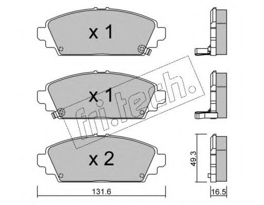 4790 FRI.TECH. Колодки тормозные дисковые передние Honda Accord 98-