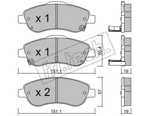 8050 FRI.TECH. Колодки тормозные дисковые Honda