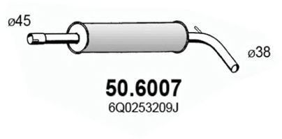 506007 ASSO гл ср ч seat skoda vw 1.2i (-12v) 01