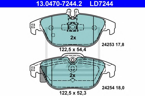 13047072442 ATE колодки зад ceramic mb w204 07-&gt,