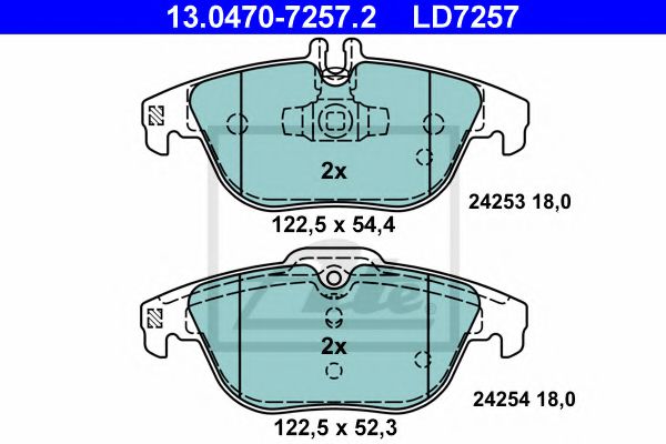 13047072572 ATE колодки зад ceramic mb w204 07-&gt,