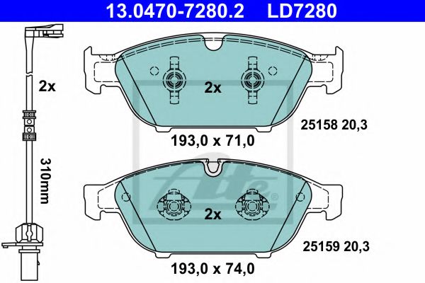 13047072802 ATE  audi a6a7a8 2.8fsi4.2fsi3.0tdi 09>