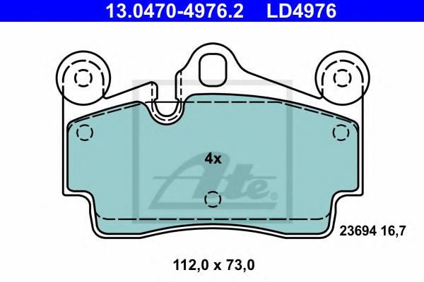 13047049762 ATE Vw touareg 3.23.64.26.02.5tdi3.0tdi 02