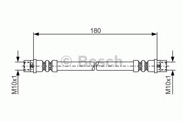 1987476018 BOSCH тормозной шланг задний внутр 180мм