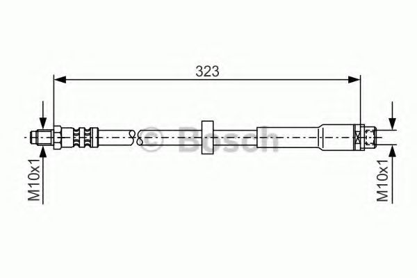 1987476293 BOSCH Шланг тормозной задний