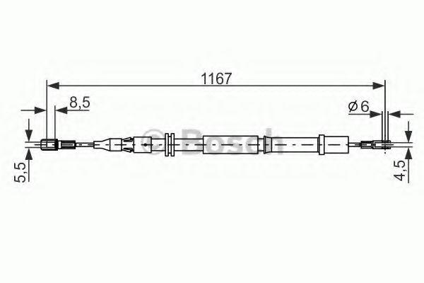 1987477199 BOSCH Трос стояночного тормоза