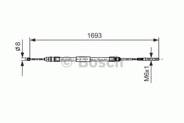 1987477532 BOSCH Тормозной трос