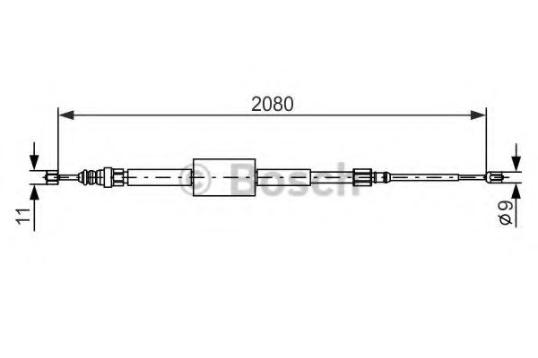 1987477787 BOSCH Трос, стояночная тормозная система