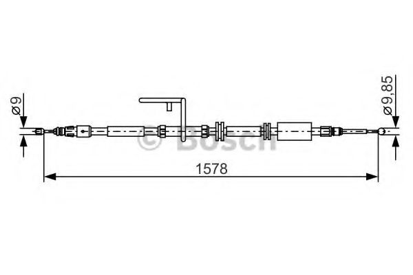 1987482314 BOSCH трос ручного тормоза land rover freelander 2 06-,