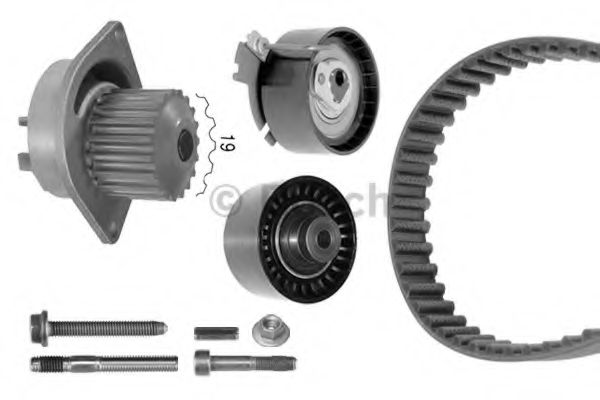 1987948711 BOSCH Водяной насос + комплект зубчатого ремня