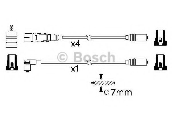 0986356339 BOSCH КОМПЛЕКТ ВВ ПРОВОДОВ