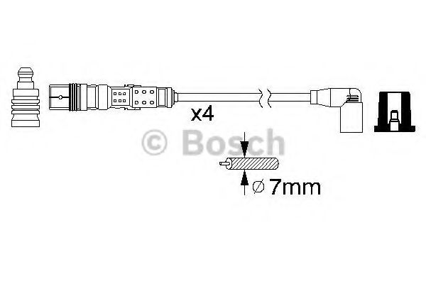 0986356346 BOSCH Провода высоковольтные VAG GOLF/PASSAT/A4 комплект