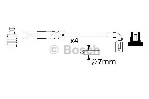 0986356987 BOSCH Провода высоковольтные DAEWO LANOS 1.6