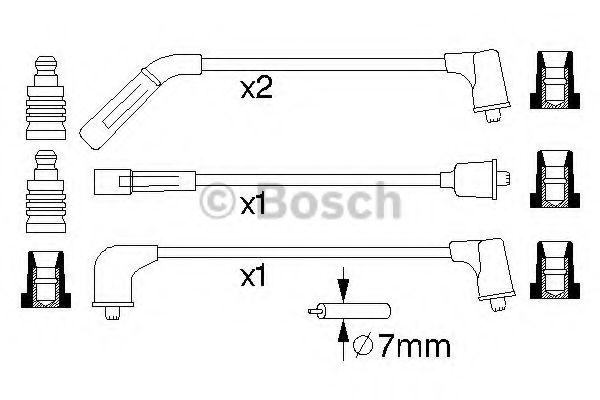 0986356988 BOSCH Провода в.в. DAEWOO MATIZ 0.8