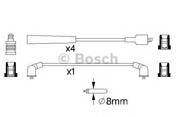 0986357129 BOSCH высоковольтные провода