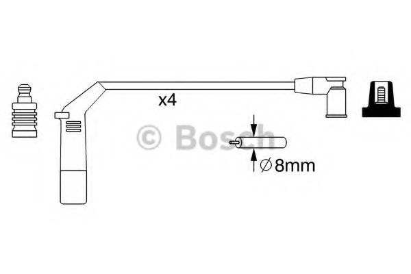 0986357267 BOSCH Провода зажигания к-кт