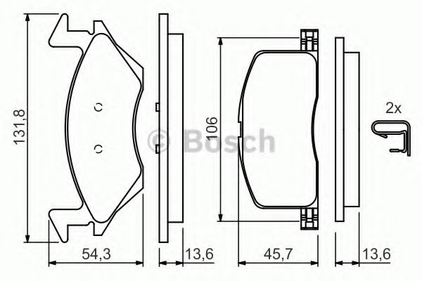 0986424264 BOSCH Колодки дисковые п. toyota starlet