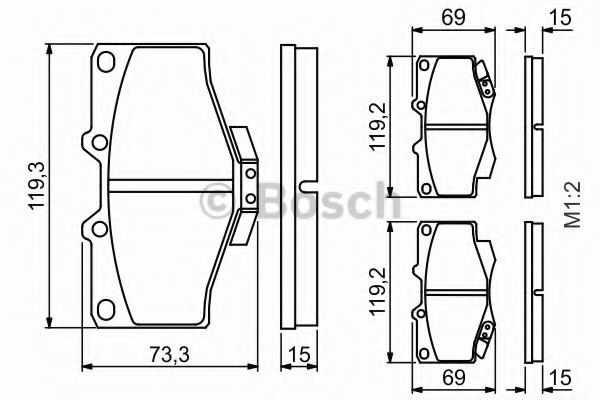 0986424268 BOSCH Тормозные колодки