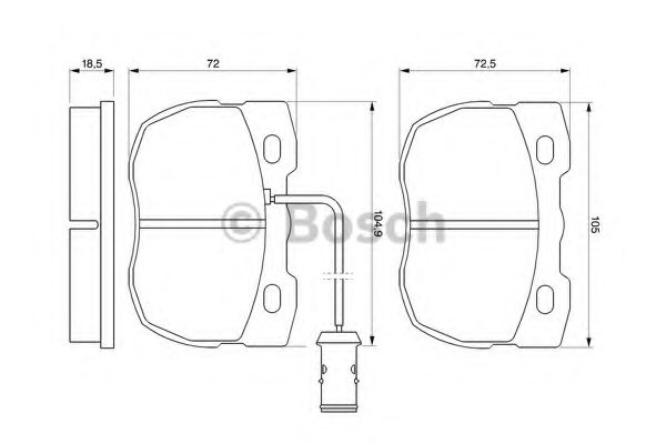 0986424287 BOSCH Тормозные колодки