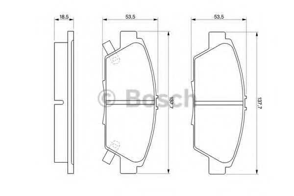 0986424289 BOSCH Колодки тормозные HONDA ACCORDPRELUDE 93-98 передние