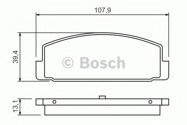 0986424295 BOSCH Колодки тормозные DA RX 7 92>DA 323 1.8 T626 91>94 задние