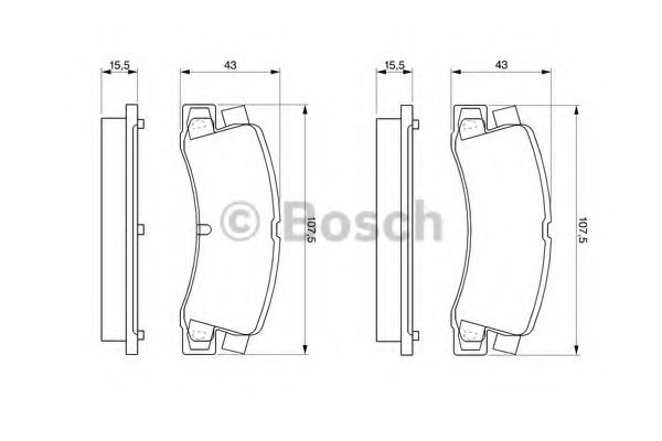 0986424383 BOSCH Колодки тормозные TOYOTA AVENSISCAMRYCARINACELICACOROLLA 86-3 задние