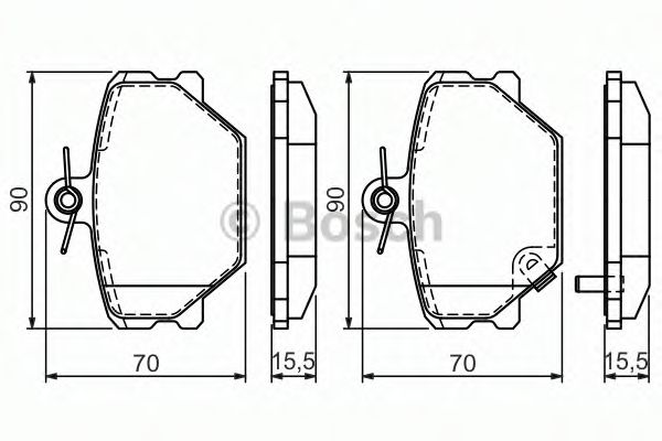 0986424471 BOSCH Колодки тормозные 