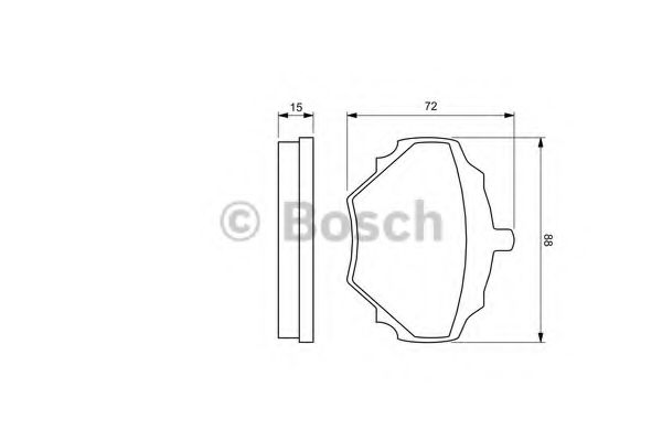 0986424563 BOSCH тормозные колодки