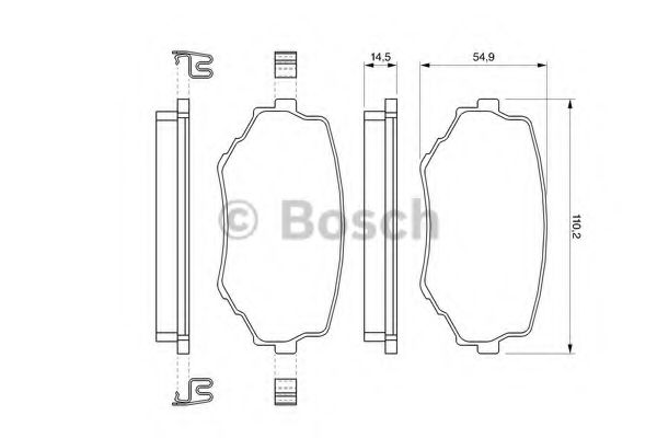 0986424669 BOSCH Колодки тормозные SUZUKI VITARAGRAND VITARA 94- передние