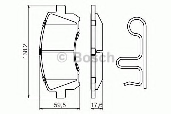 0986424700 BOSCH Колодки тормозные SUBARU FORESTER 97>2LEGACY 96>3OUTBACK >3 передние