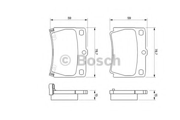 0986424711 BOSCH Колодки тормозные MITSUBISHI PAJERO 98- задн. 3.0