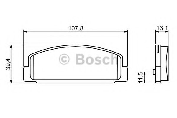 0986424817 BOSCH Колодки тормозные DA 626/6 02- задн.