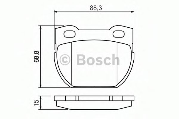 0986424827 BOSCH Колодки торм.зад.DEFENDER 9-(GDB129)