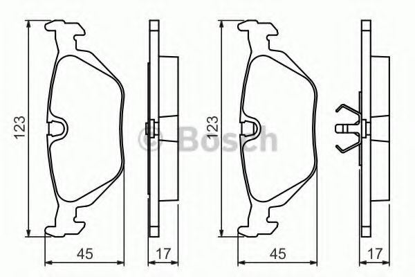 0986460964 BOSCH тормозные колодки