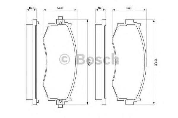 0986461121 BOSCH Колодки тормозные HYUNDAI SONATA 88-93NISSAN PIMERA W1 9-98 передние