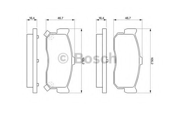 0986461144 BOSCH Колодки тормозные NISSAN ALMERA 95-MAXIMA 95-PRIMERA 9-98SUNNY 87-95 задние