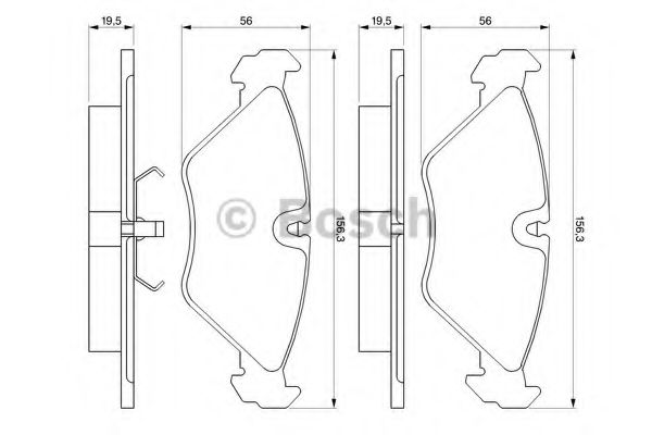 0986461766 BOSCH Колодки тормозные SAAB 99 2.-3. 89-98 передние